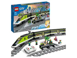 LEGO City 60337 Personen Schnellzug Spielzeug Eisenbahn Set mit Schienen