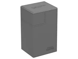 Ultimate Guard Flip n Tray Deck Case 80 Standardgroesse XenoSkin Grau Kartenboxen Ultimate Guard
