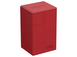 Ultimate Guard Flip n Tray Deck Case 80 Standardgroesse XenoSkin Rot Kartenboxen Ultimate Guard