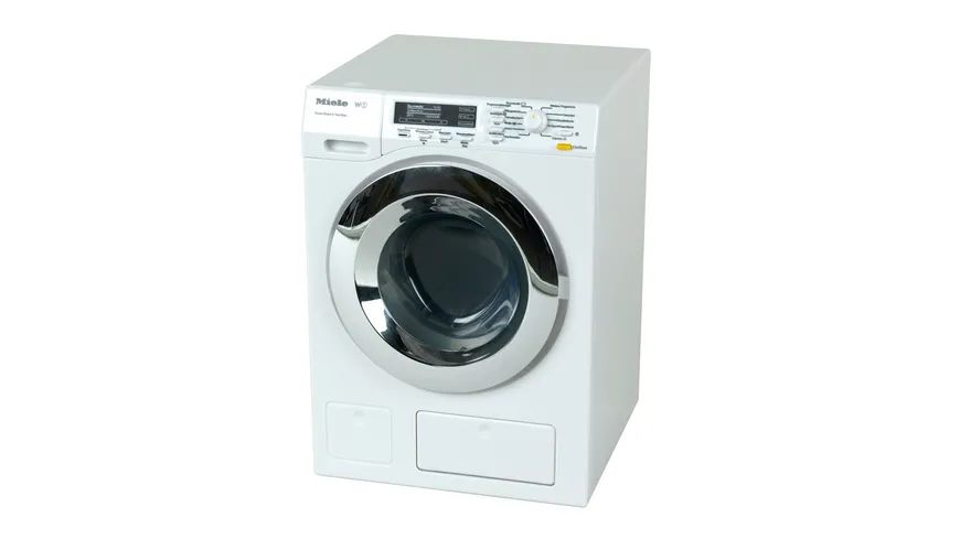 Theo Klein 6941 Miele Waschmaschine | 4 Waschprogramme und Originalgeräusche Maße: 18,5 cm x 26 cm x 18 cm, Spielzeug für Kinder ab 3 Jahren