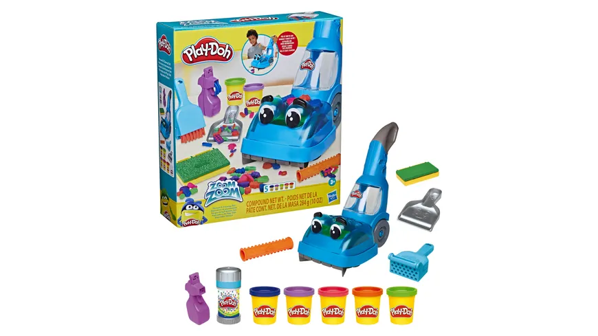 Hasbro - Play-Doh Zoom Zoom Saugen und Aufräumen Set