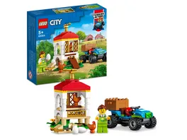 LEGO City 60344 Huehnerstall Set Bauernhof Spielzeug fuer Kinder