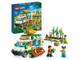 LEGO City 60345 Gemuese Lieferwagen Set Bauernhof Spielzeug fuer Kinder