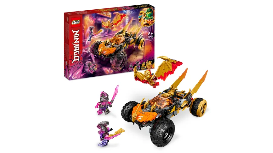 LEGO NINJAGO 71769 Coles Drachen-Flitzer Spielzeug-Auto für Kinder