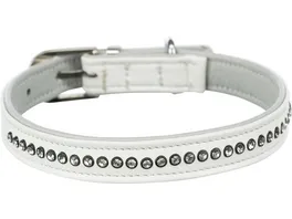 Trixie Active Comfort Halsband mit Strass XS S weiss 20 24 cm 12 mm Hundezubehoer