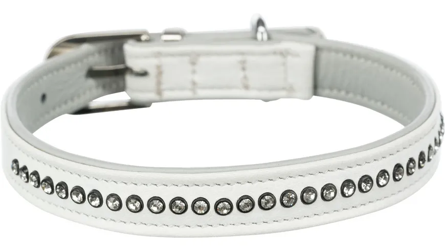 Trixie Active Comfort Halsband mit Strass S weiß 23-28 cm/15 mm Hundezubehör