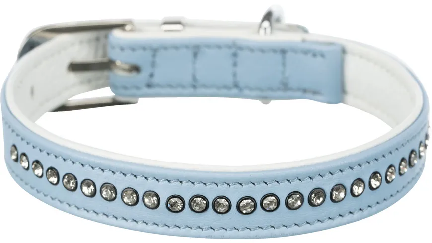 Trixie Active Comfort Halsband mit Strass S-M hellblau Hundezubehör