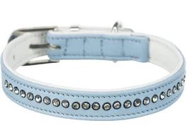 Trixie Active Comfort Halsband mit Strass S M hellblau Hundezubehoer