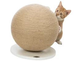 Trixie Kratzball auf Platte 29 31 cm Jute Holz Katzenspielzeug