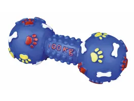 TrixieVinyl Hantel mit Squeaker 15 cm Hunde Spielzeug