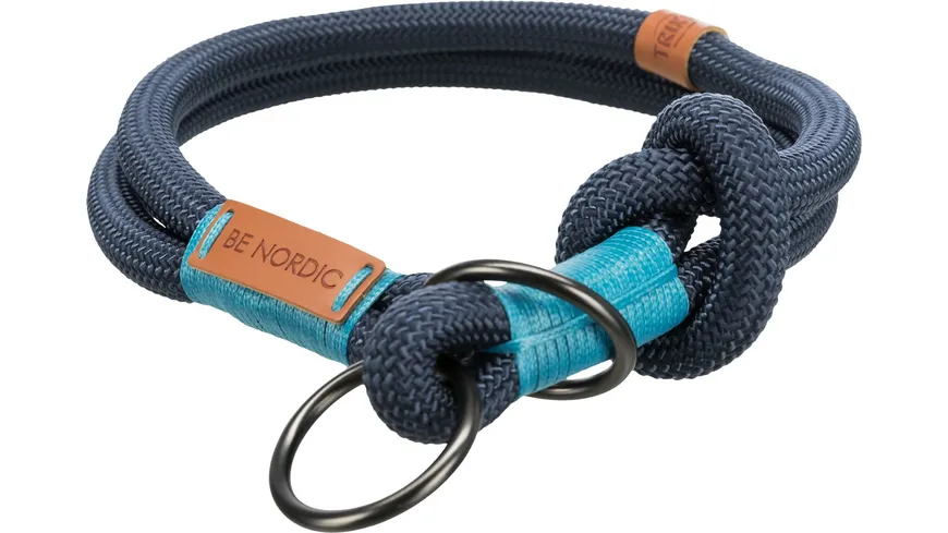 Trixie BE NORDIC Zug-Stopp-Halsband L-XL dunkelblau/hellblau 55 cm/ø 13 mm Hundezubehör
