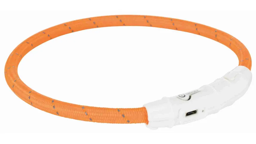 Trixie Leuchtring Flash USB orange L-XL 65 cm / ø 7 cm Hunde Zubehör
