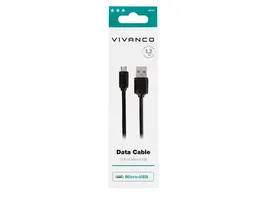 Vivanco Charging Cable Micro USB Daten u Ladekabel 1 2m