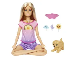 Barbie Wellness Meditations Puppe blond mit Licht und Musik fuer die Meditation ab 3 Jahren