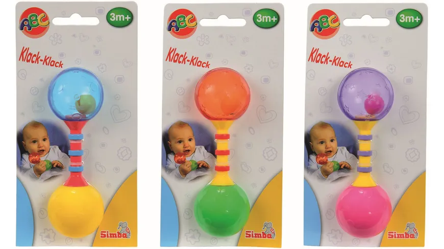 ABC Rassel Set Babyrassel Kinderrassel Kinder Baby Spielzeug bunt Kunststoff 