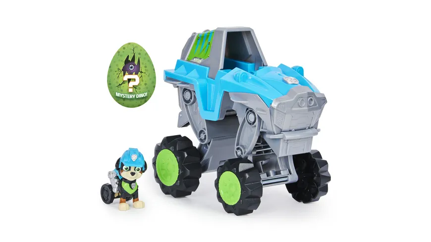 Spin Master - PAW Patrol Dino Rescue Deluxe Fahrzeug von Rex, inklusive Rex-Spielfigur und Überraschungs-Dinosaurier, Spielzeug geeignet für Kinder ab 3 Jahren