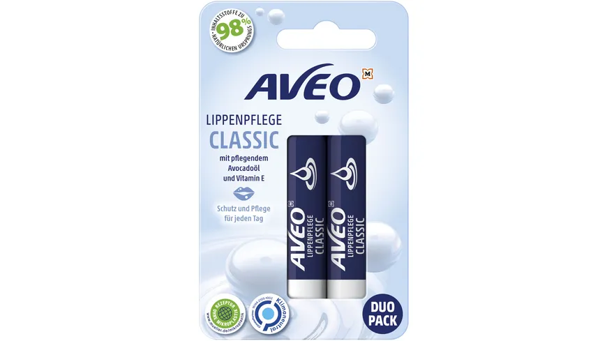 AVEO Lippenpflege Classic Duopack Avocadoöl & Vitamin E