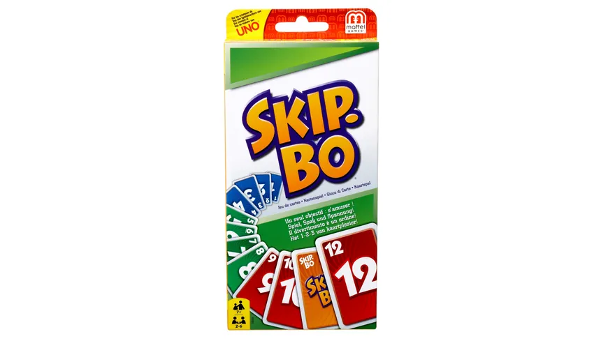 Mattel Games SKIP-BO, Kartenspiel, Gesellschaftsspiel, Familienspiel, Kinderspiel