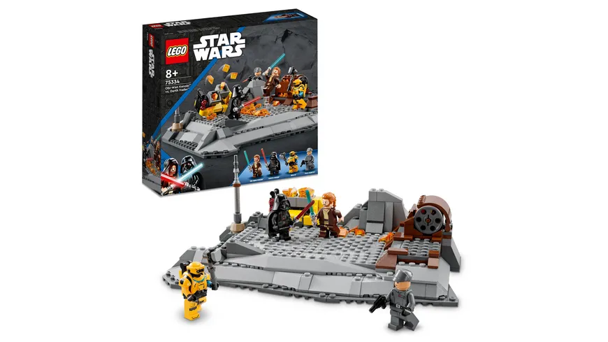 LEGO Star Wars 75334 Obi-Wan Kenobi vs. Darth Vader, baubares Spielzeug
