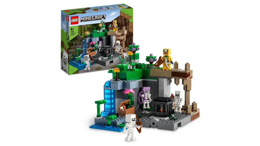 LEGO Minecraft 21189 Das Skelettverlies, Höhle, Spielzeug Set mit Figuren
