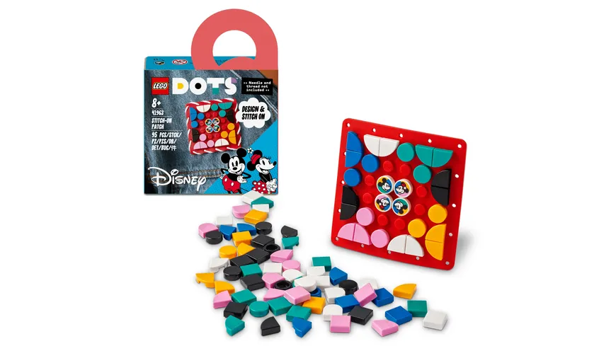 LEGO DOTS 41963 Micky und Minnie Kreativ-Aufnäher, kreatives Bastelset