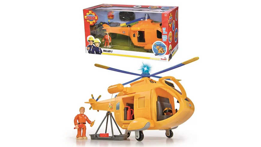 Simba 109252576 - Feuerwehrmann Sam - Hubschrauber Wallaby 2