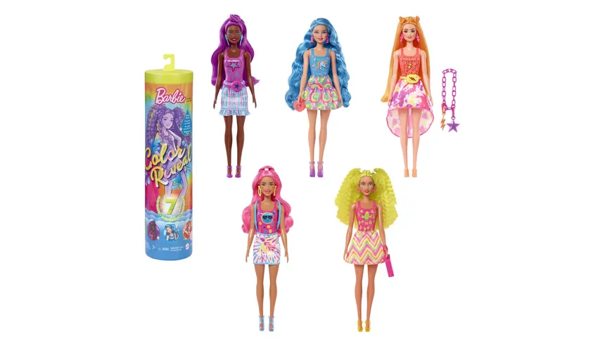 Barbie Color Reveal Neon Tie-Dye Series, sortiert, 1 Stück