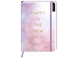 myNOTES Notizbuch A5 Happy is the new rich