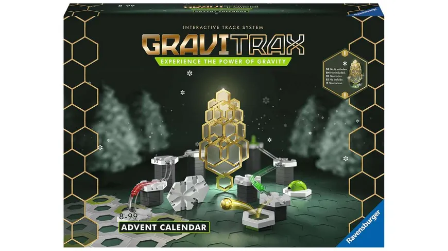 Ravensburger Beschäftigung - GraviTrax Adventskalender - Ideal für GraviTrax Anfänger und Fans, Konstruktionsspielzeug für Kinder ab 8 Jahren