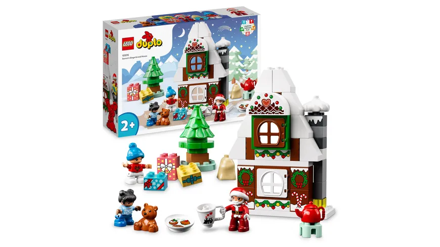 LEGO DUPLO 10976 Lebkuchenhaus mit Weihnachtsmann, Weihnachtsspielzeug
