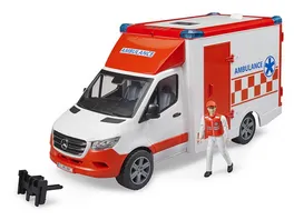 BRUDER MB Sprinter Ambulanz mit Fahrer 02676