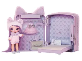 Na Na Na Surprise 3 in 1 Backpack Bedroom Playset Lavender Kitty