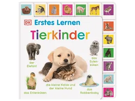 Erstes Lernen Tierkinder Pappbilderbuch mit Griff Register und ueber 140 Fotos ab 1 Jahr