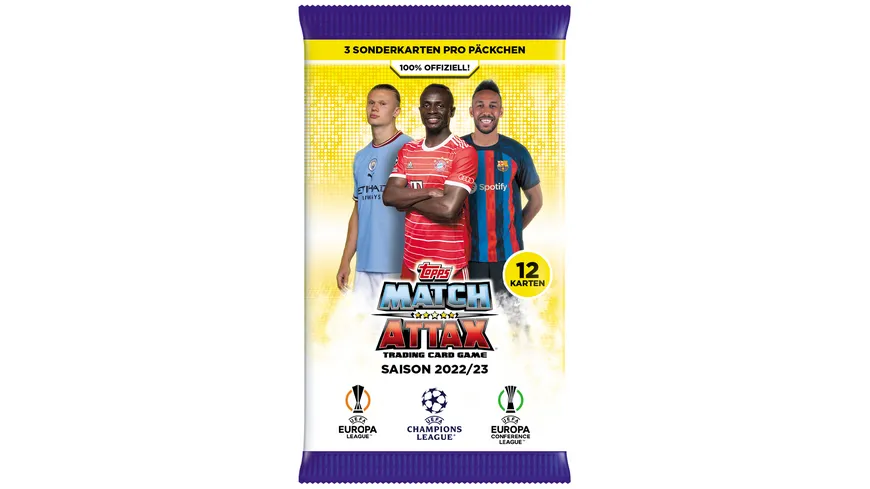 Topps - UEFA Champions League Match Attax Extra 2022/2023 Trading Cards - Booster Pack