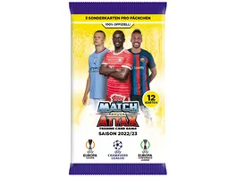 Topps UEFA Champions League Match Attax Extra 2022 2023 Trading Cards Booster Pack