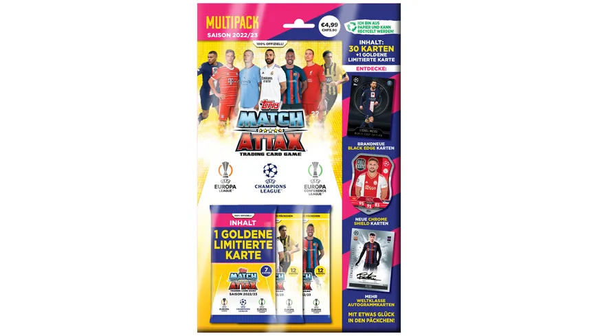 Topps - UEFA Champions League Match Attax Extra 2022/2023 Trading Cards - Multipack