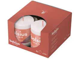 bolsius Stumpenkerzen Rustik 8 8 6cm 4er Pack