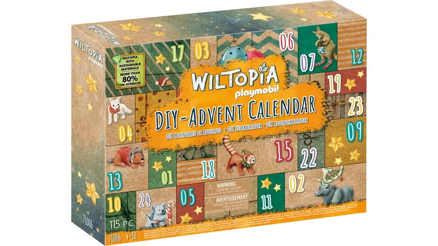 PLAYMOBIL 71006 - Wiltopia - DIY Adventskalender: Tierische Weltreise