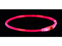 Trixie Flash Leuchtring USB rot S M 40 cm 8 mm Hundezubehoer