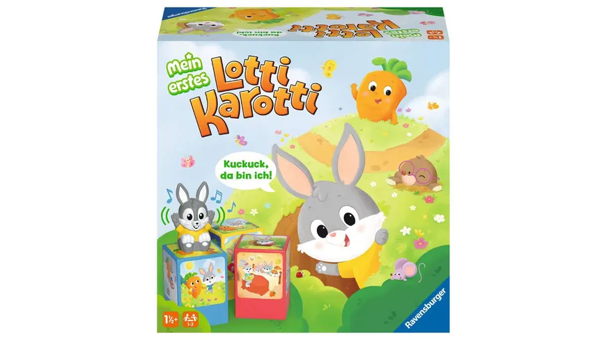 Ravensburger Spiel - Mein erstes Lotti Karotti, ein erstes Spiel für Kinder ab 1 ½ Jahren des Kinderspiel-Klassikers Lotti Karotti
