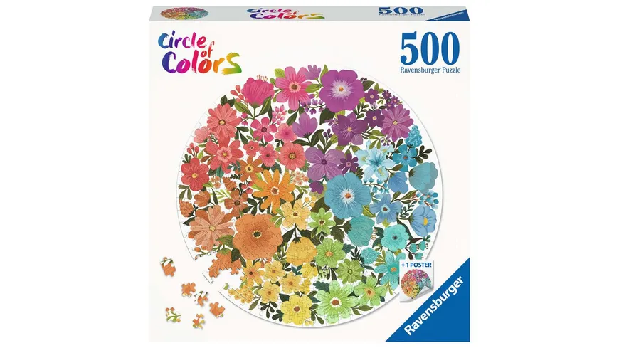 Ravensburger Puzzle - Circle of Colors - Flowers 500 Teile Puzzle