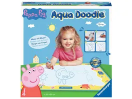 Ravensburger ministeps Aqua Doodle Peppa Pig Erstes Malen fuer Kinder ab 18 Monate Malset fuer fleckenfreien Malspass mit Wasser mit Matte Stift