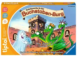 Ravensburger tiptoi Spiel Schatzsuche in der Buchstabenburg Spiel fuer Kinder von 4 7 Jahren fuer 1 4 Spieler