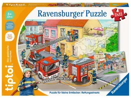 Ravensburger tiptoi Puzzle Puzzle fuer kleine Entdecker Rettungseinsatz Puzzle fuer Kinder ab 3 Jahren fuer 1 Spieler