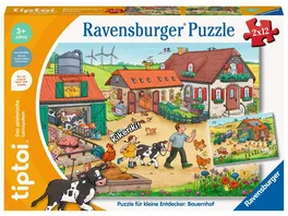 Ravensburger tiptoi Puzzle fuer kleine Entdecker Bauernhof Puzzle fuer Kinder ab 3 Jahren fuer 1 Spieler