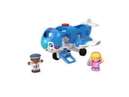 Fisher Price Little People Flugzeug Spielzeug mit Figuren Lernspielzeug