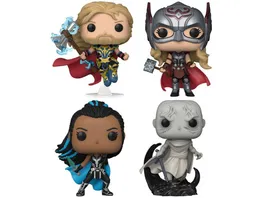 Funko POP Thor 4 Love and Thunder Thor Mighty Thor Valkyrie Gorr 4 Pack