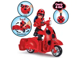 Bandai Miraculous Ladybud Lucky Charm Puppe mit Switch n go Scooter