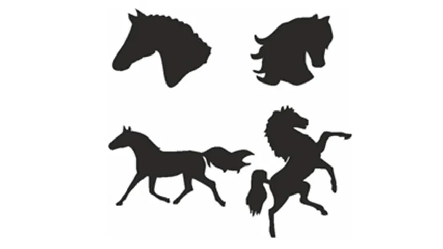 Eulenspiegel 108246 - Selbstklebe-Schablonen Set Pferde