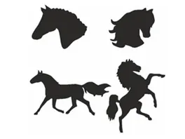 Eulenspiegel 108246 Selbstklebe Schablonen Set Pferde